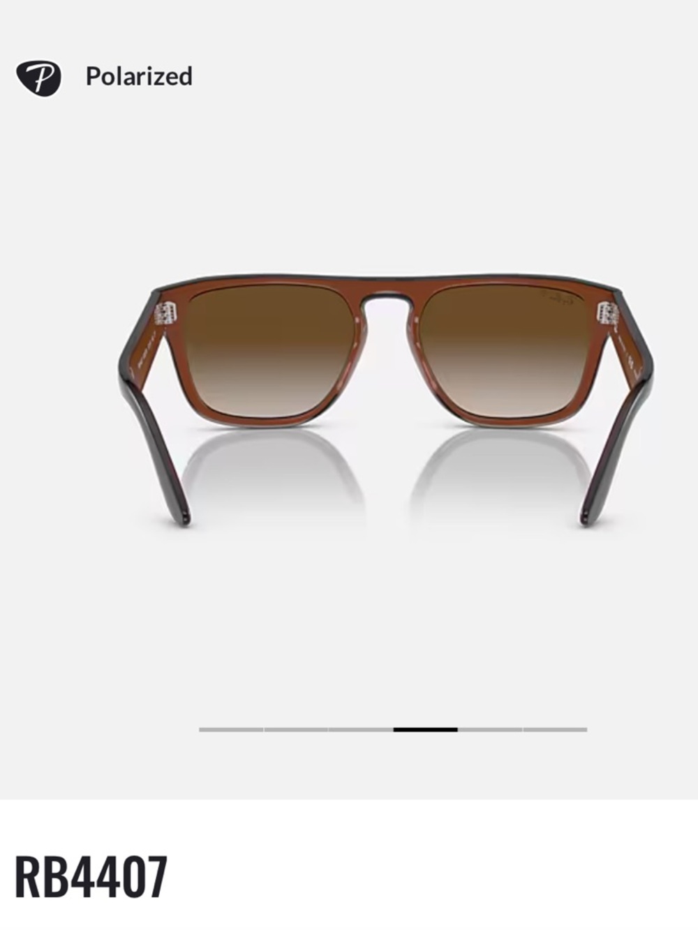 Rayban RB-4407 gradient brown lens, in green. - Picture 8 of 9